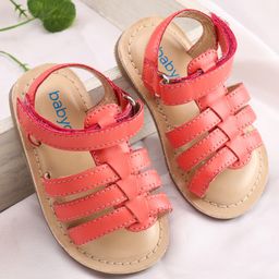 Babyoye Solid Color Sandals - Pink-image-16