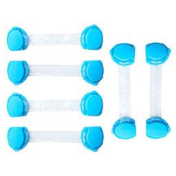 THE LITTLE LOOKERS Multipurpose  Safety Lock for Doors, Cabinet, Fridge, Drawer Blue Pack of 6-19