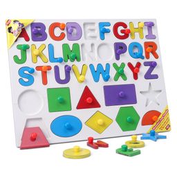 Anindita Toys Capital Alphabets With Shapes Knob & Peg Puzzle Multicolour - 37 Pieces-15