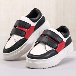 Pine Kids Casual Shoes - White Black Red-image-34