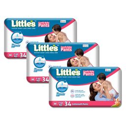 Little's Comfy Baby Standard  Pant Style Diaper Medium - 34 Pieces - (Pack of 3)-9