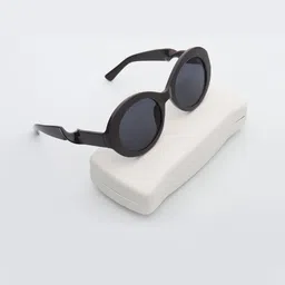 PELLE LUXUR Unisex Round Sunglasses with UV Protected Lens PL25GS276-31