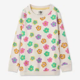 The Souled Store Girls Autumn Bloom Printed Cotton Sweatshirt-image-33