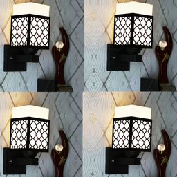 Gojeeva Brown Wood Square Wall Lamps-picture-21