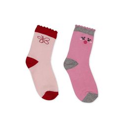 mothercare Girls Pack Of 2 Printed Cotton Above Ankle Length Socks-image-96