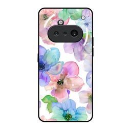 QRIOH Unisex Nothing Phone 3a Floral Shockproof Glass Back Case-image-86