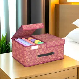 Aura Maroon Set of 1 Regular Multi-Utility Organisers-11