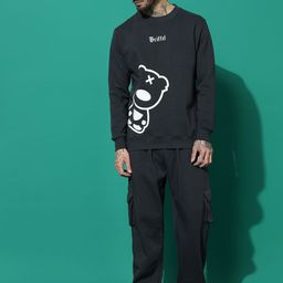 GRIFFEL Men Printed Mid-Rise Tracksuits-image-36