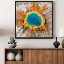 999Store Brown & Blue Canvas Geothermal Spring Wall Art-image-53