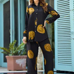 Divena Printed Shirt With Trouser Co-Ords-picture-10