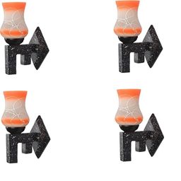 SOMIL Orange Glass Cylinder Printed Wall Lamps-picture-1