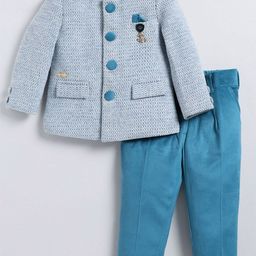 LITTLE COLLARS Boys Prince Long Sleeves Bandhgala Suit-28