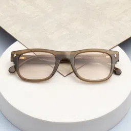 Ted Smith Unisex Light Brown Wayfarer Acetate Sunglasses With Polarised Lens-image-51