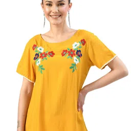 AGARU Women Floral Embroidered Top-picture-11