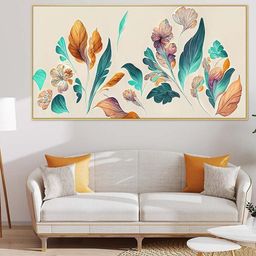 DEKORSTATION Brown 1 Piece Canvas Floral and Botanical Wall Paintings-picture-15