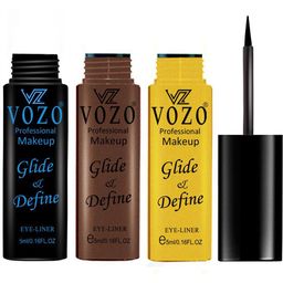 VOZO Set Of 3 Glide & Define Infusion Essential Liquid Eyeliner-5 ml Each-Shade- 04-06-10-18
