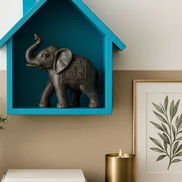 GLOBALLY INDIAN Blue Wooden Wall Hanging Decor-image-55