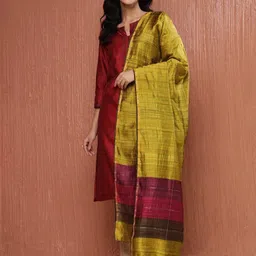 Fabindia Woven Design Zari Silk Dupatta-picture-50