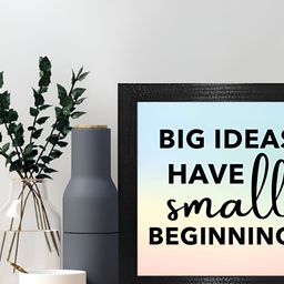 Chaque Decor Blue & Black Printed Wooden Quotes Wall Art-image-109