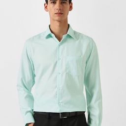 Van Heusen Men Textured Spread Collar Pure Cotton Formal Shirt-image-20