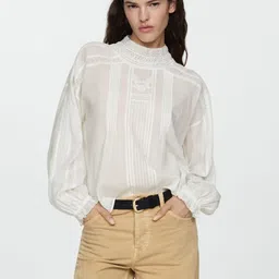 MANGO Puff Sleeve Lace Top-picture-46