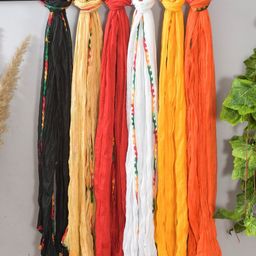 LA FEMINAE Pack Of 6 Pure Cotton Dupattas-picture-49