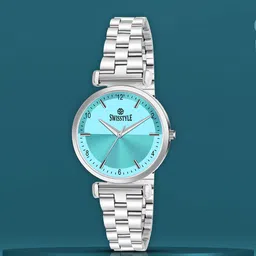 SWISSTYLE Women Brass Dial & Stainless Steel Straps Analogue Watch SS-LR018-LGBL-CH-image-77
