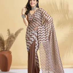 RACHNA Geometric Printed Ready to Wear Saree-image-69