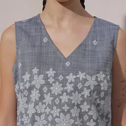Vara By Vishudh Chambray Printed Co-Ord Set image 5