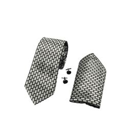 RARE COMBEE GROUP Men Accessory Gift Set of Necktie with Pocket Square & Cufflinks-image-41