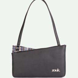 ZOUK Women Checked Baguette Shoulder Bag - Bombay Houndstooth image 5