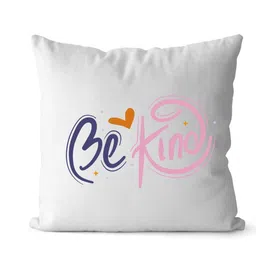 Loops n knots White & Blue "Be Kind" Inspirational Printed Pre-Filled Cushion-picture-40