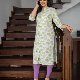 HAY Women Geometric Printed Flared Sleeves Liva Kurta-image-65