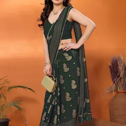Anouk Green Printed Pure Georgette Sarees-picture-20