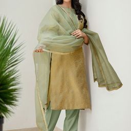 SKYLEE Women Woven Design Kurta with Trousers & Dupatta-54