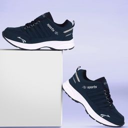 Spotwalk Men Leather Running Non-Marking Shoes-picture-43
