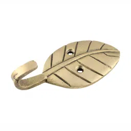 IndianShelf Gold Toned Brass Betel Leaf Door Hangers for Clothes Wall Hooks-image-6