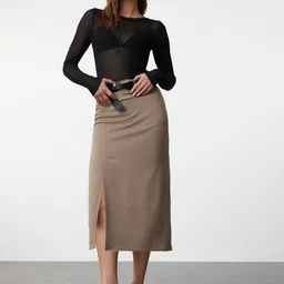 Trendyol Straight Midi Skirt-image-8