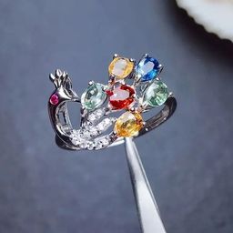 Designs & You Silver-Plated Cubic Zirconia Stone Studded Finger Ring-image-10