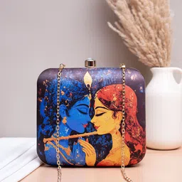 ARTKLIM Printed Box Clutch-12