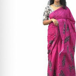 Pinkcity Trade World Floral Printed Pure Cotton Saree-picture-24