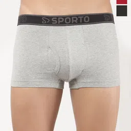 Sporto by Macho Pack Of 3 Combed Cotton Trunks-picture-30