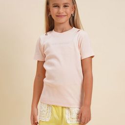Vero Moda Girls Textured Cotton Slim Fit T-shirt-image-63