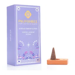 Pujashree Products Global Pvt Ltd. 50Pc Lavender-Colored Wooden Zodiac Incense Dhoop Cones-image-27