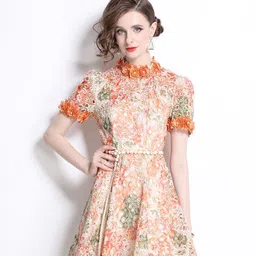 JC Collection Floral Printed Fit & Flare Dress-image-27