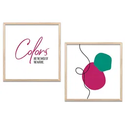 Kotart White & Pink 2 Pieces Abstract Wooden Wall Arts-picture-30