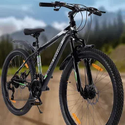 URBAN TERRAIN UT1000S26 Mountain Bike 26T 21 Speed Shimano Gear and Dual Disc Brake (Grey)-46