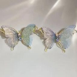 Estailo fashion Artificial Stones Studded Butterfly Shaped Studs-image-5