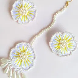 Tipsy closet Women White Jewellery Set-picture-21