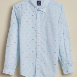 Allen Solly Junior Boys Slim Fit Conversational Printed Spread Collar Pure Cotton Shirt-picture-3